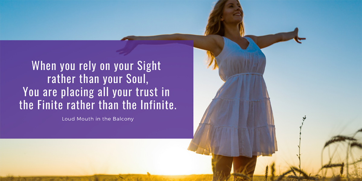 Do you place your trust in the Finite or the Infinite?